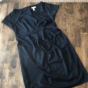 Black maternity fit and flare dress